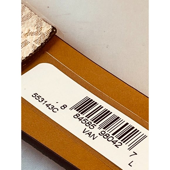 NWOT MICHAEL KORS Women’s MK Signature Belt White Vanilla sz L